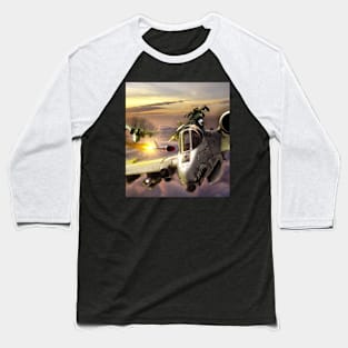 2 Fighter Jets in the Clouds Baseball T-Shirt